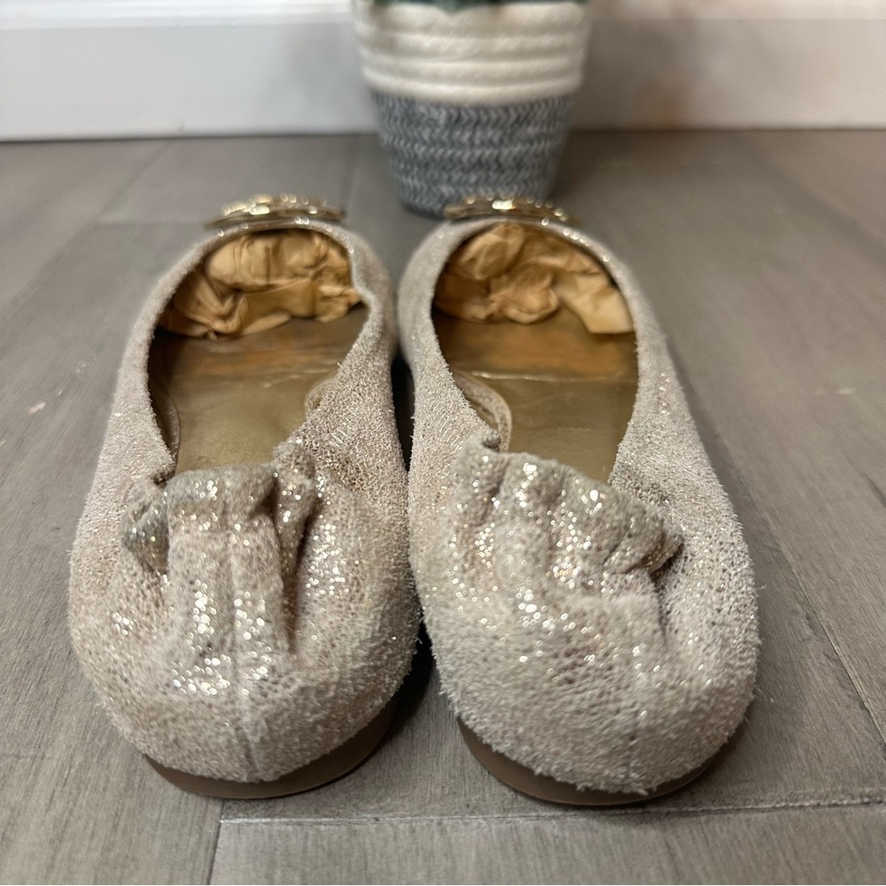 Tory Burch Gold Flats 6.5 - Picture 7 of 12